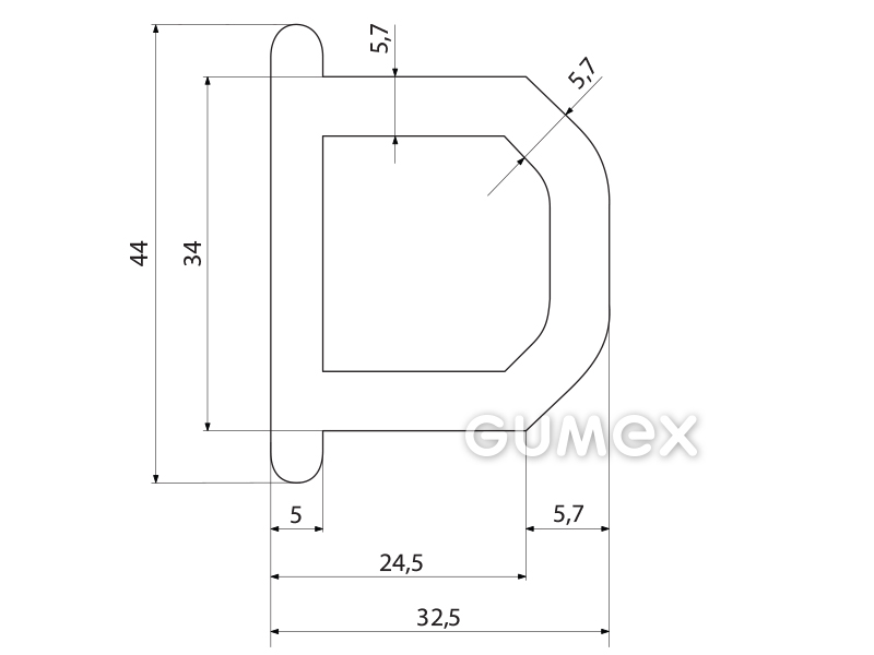 SILIKONPROFILE D-FORM